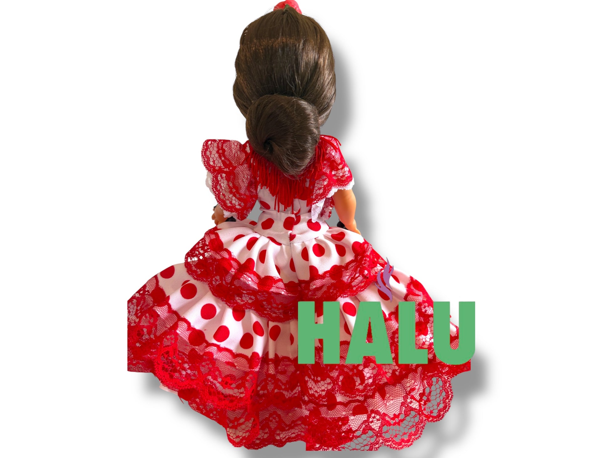 12” Muñeca Religiosa Gitana con Abanico/ Gypsy Religious Doll with Fan/ Santeria/ Espiritismo