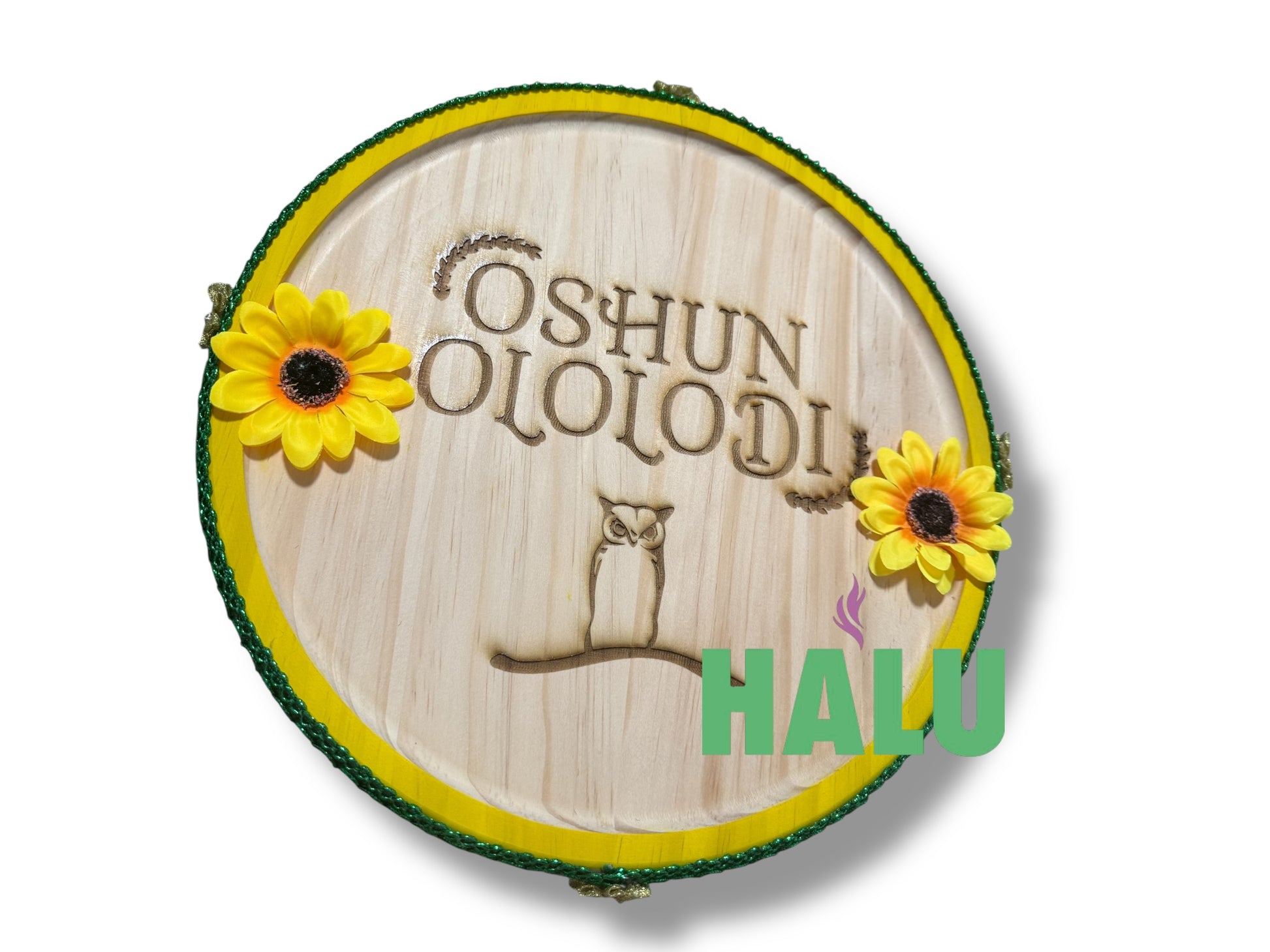 Tablero Madera Tallado Oshun Ololodi/ Santeria Orula IFA