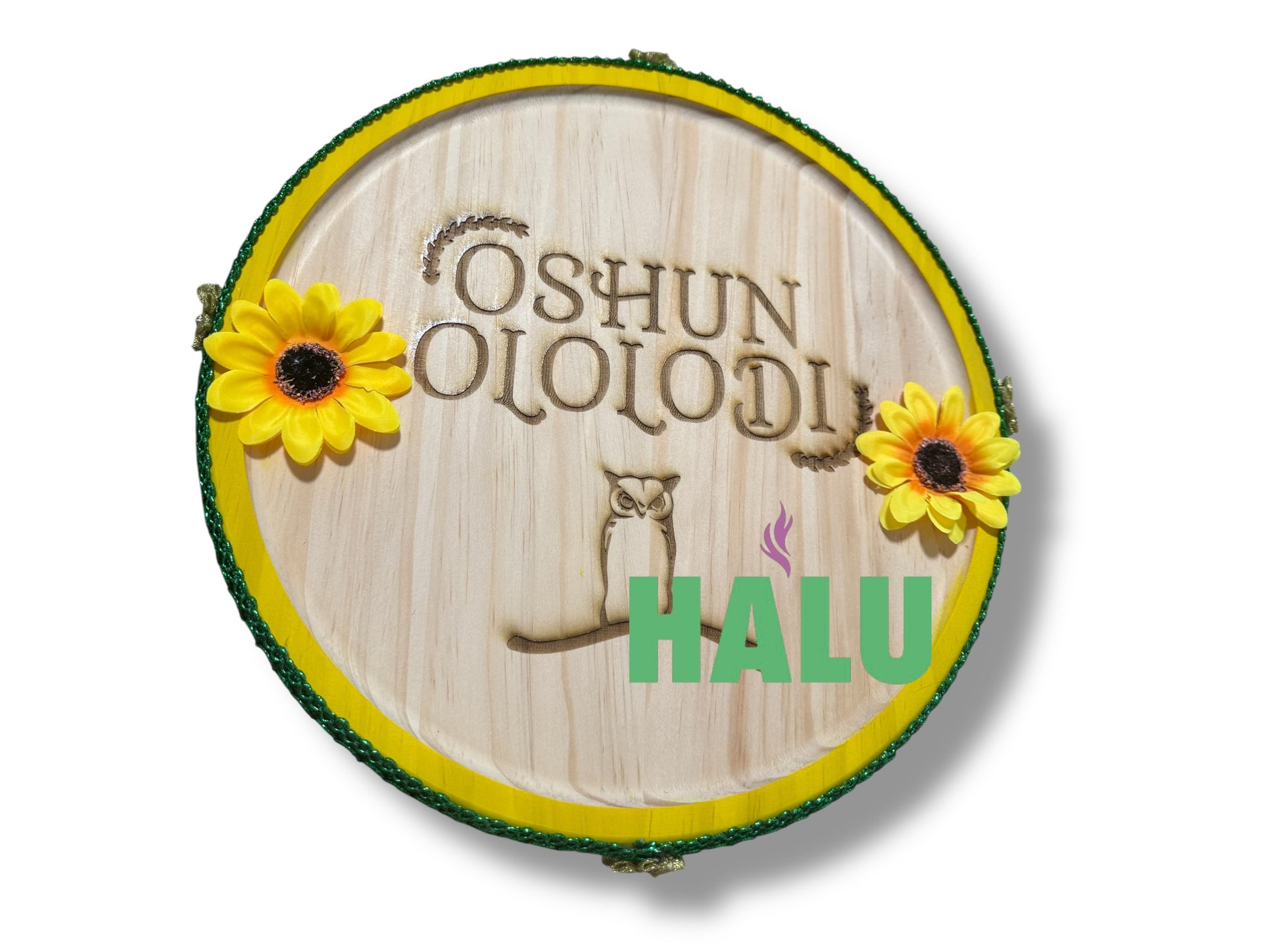 Tablero Madera Tallado Oshun Ololodi/ Santeria Orula IFA