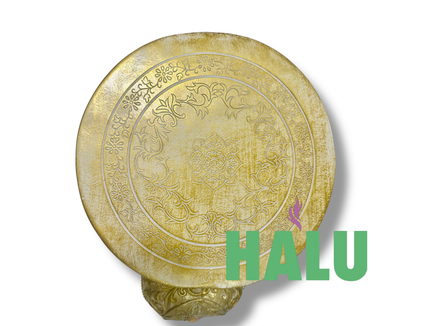Base de Resina Elefante Blanco Dorado/ Elephant Table for Orula/ Santeria
