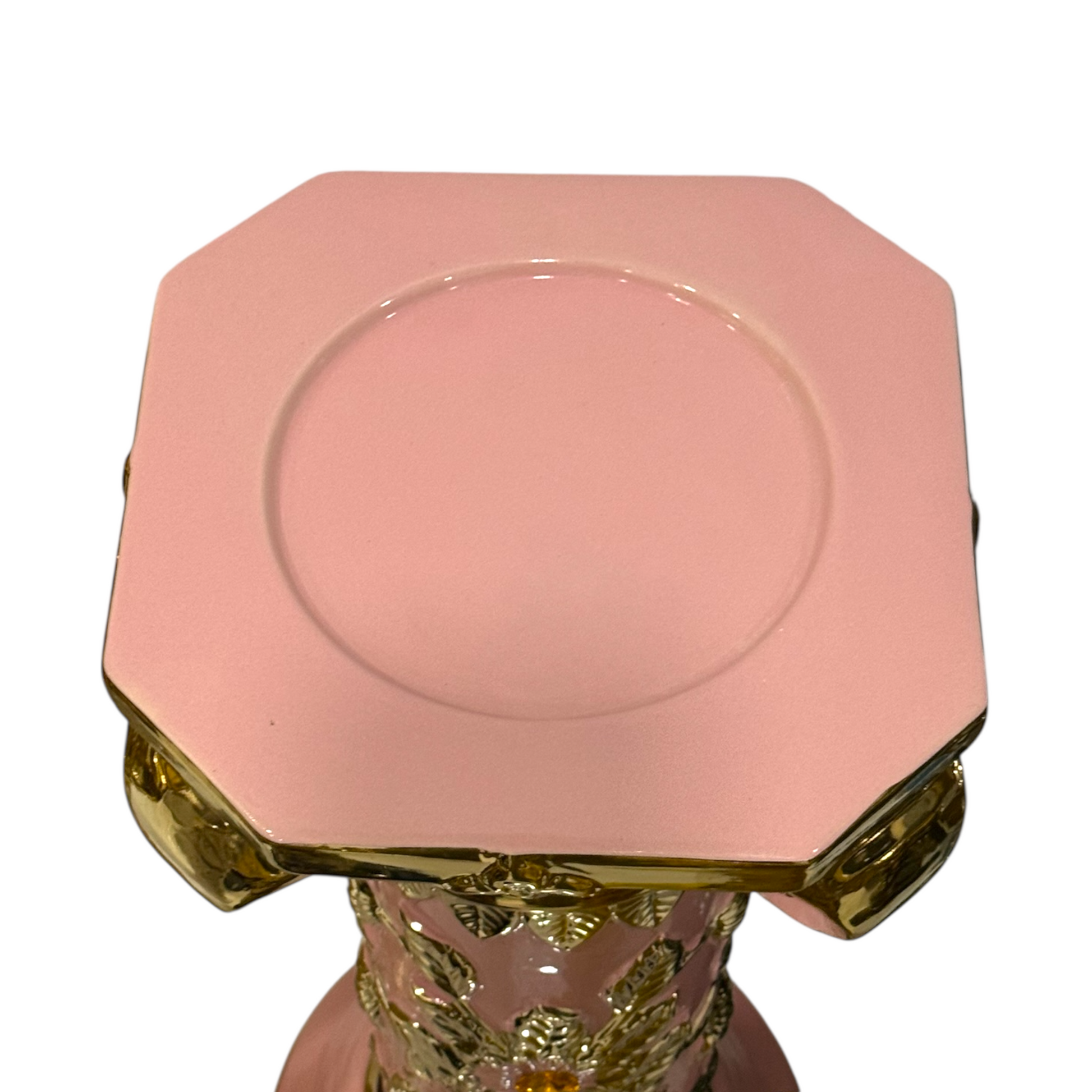 Pedestal Diseño de Flores/ Base De Porcelana Para Yewa Obba