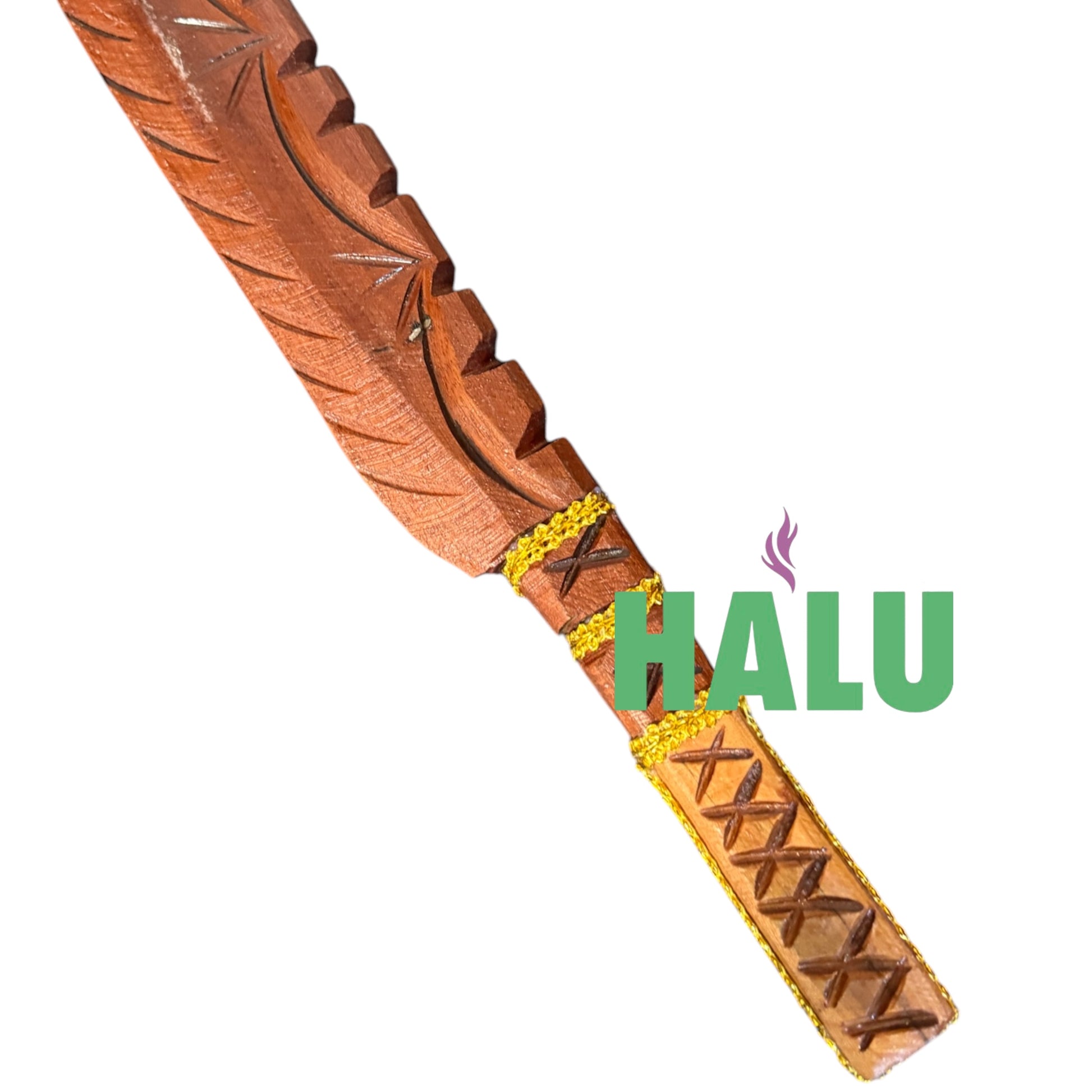 Shango Wood Axe & Sword/Hacha y Espada Set Madera/ Santeria IFA
