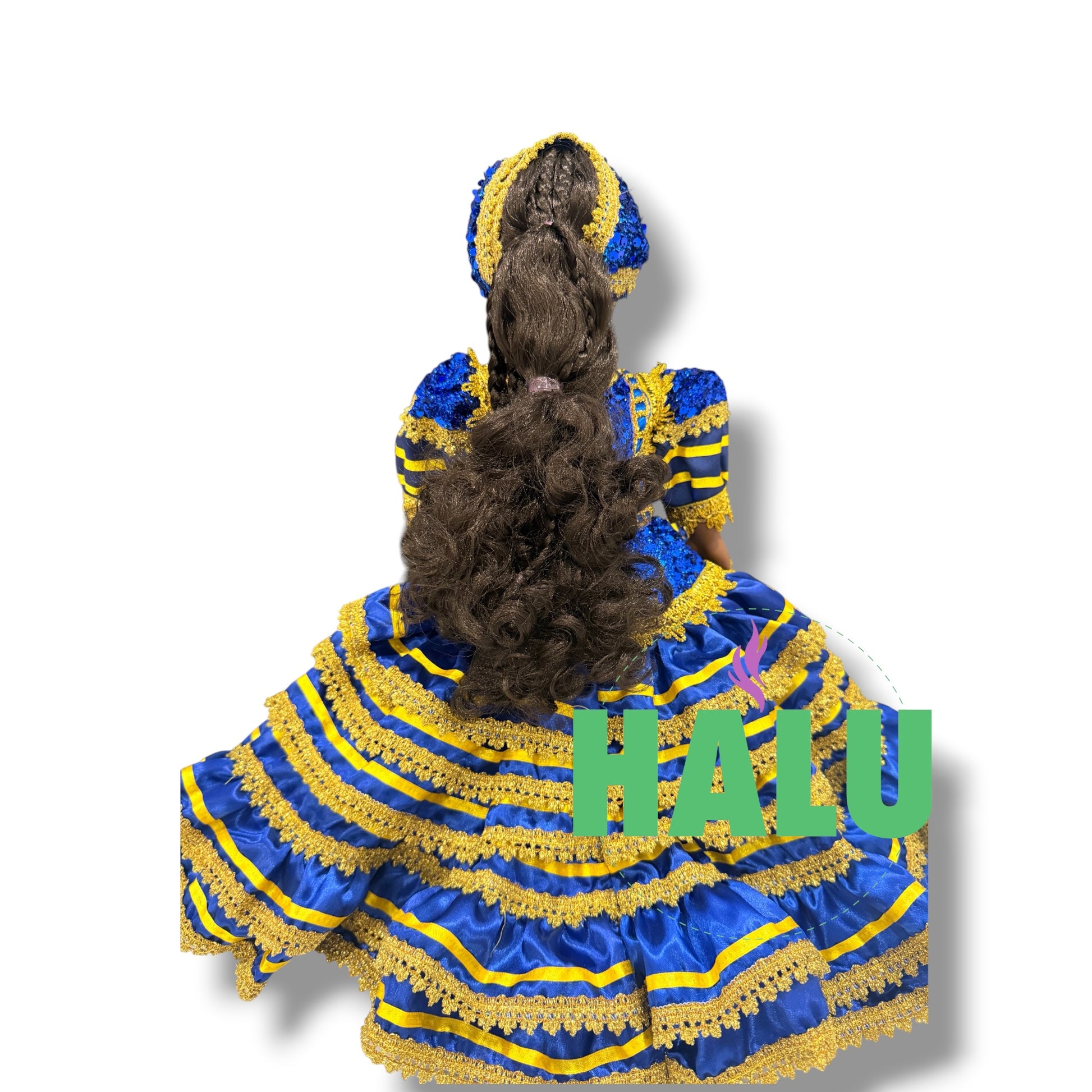 18" Muñeca Religiosa Elegante Dos Aguas/ Oshun Yemaya Doll for Santeria