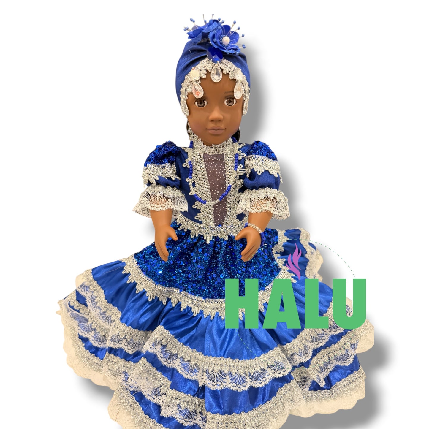 18” Muñeca Religiosa Yemaya/ Yemaya Religious Doll/Santeria
