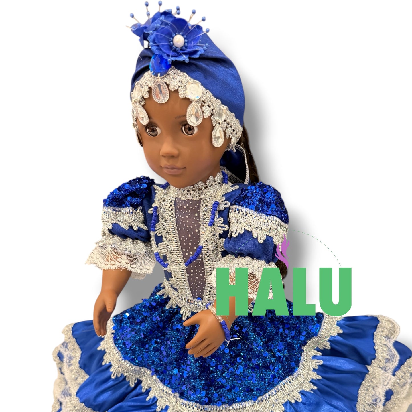 18” Muñeca Religiosa Yemaya/ Yemaya Religious Doll/Santeria