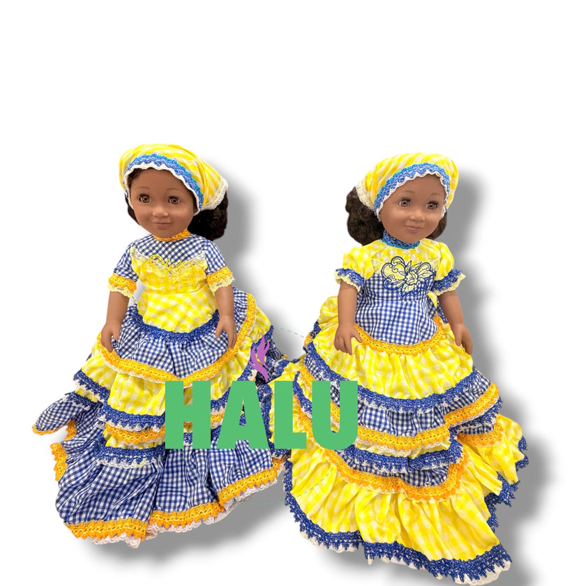 18" Muñeca Religiosa Oshun y Yemaya Dos Aguas/ Oshun Yemaya Two Waters Muñeca Religiosa Santeria