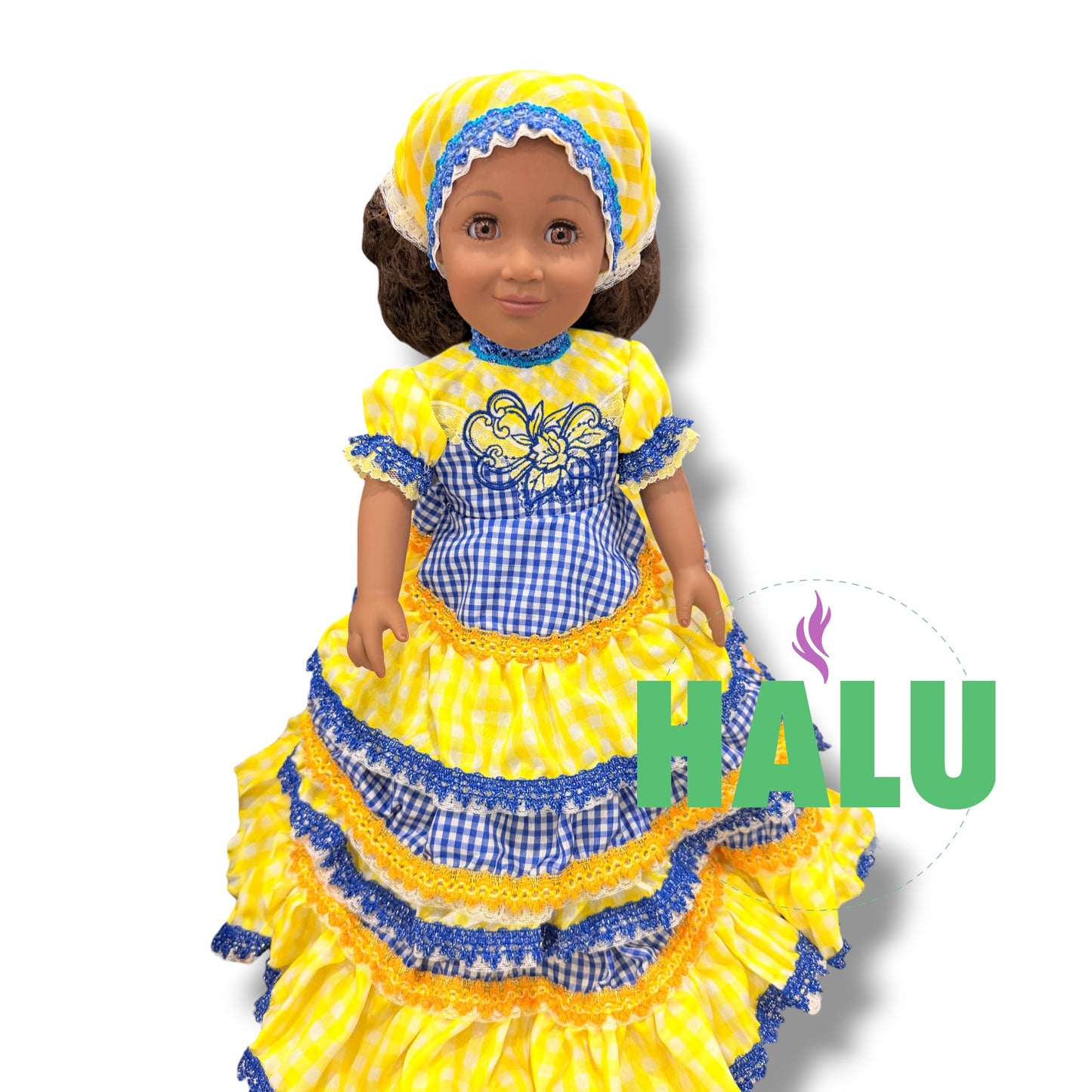 18" Muñeca Religiosa Oshun y Yemaya Dos Aguas/ Oshun Yemaya Two Waters Muñeca Religiosa Santeria