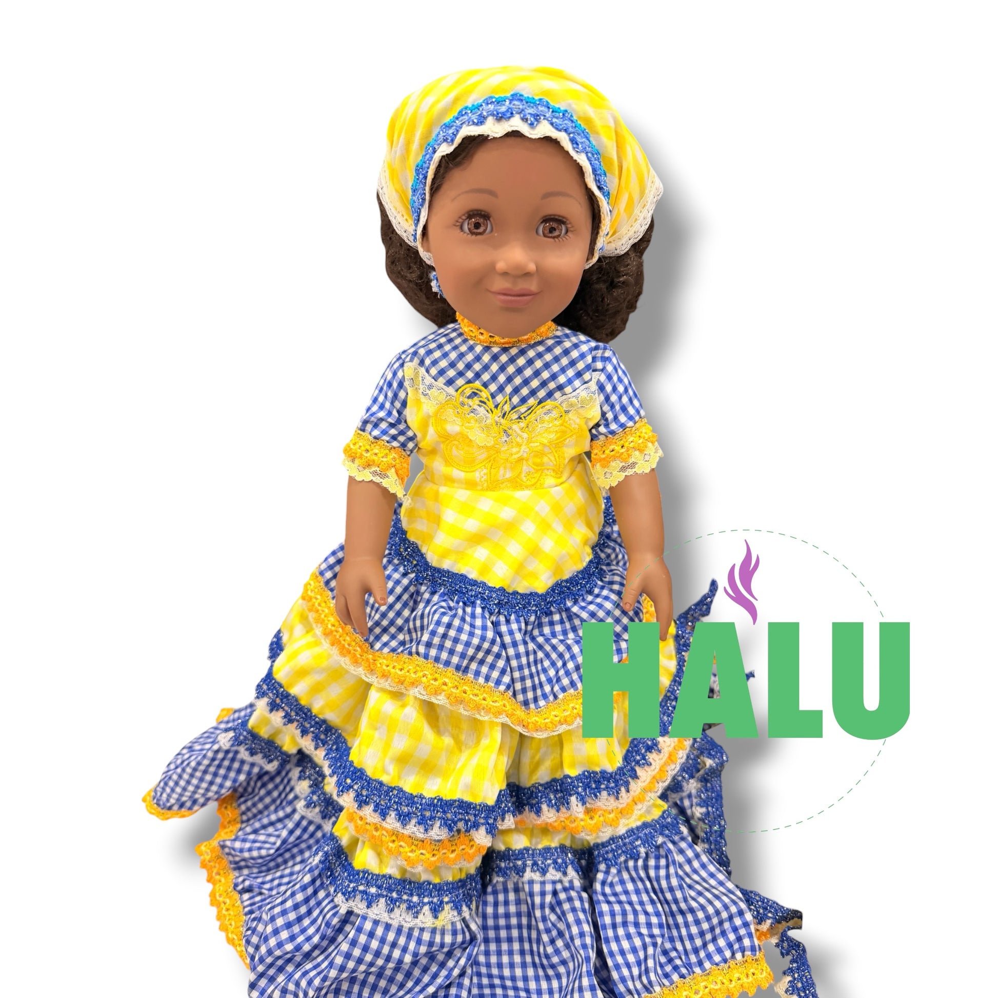 18" Muñeca Religiosa Oshun y Yemaya Dos Aguas/ Oshun Yemaya Two Waters Muñeca Religiosa Santeria