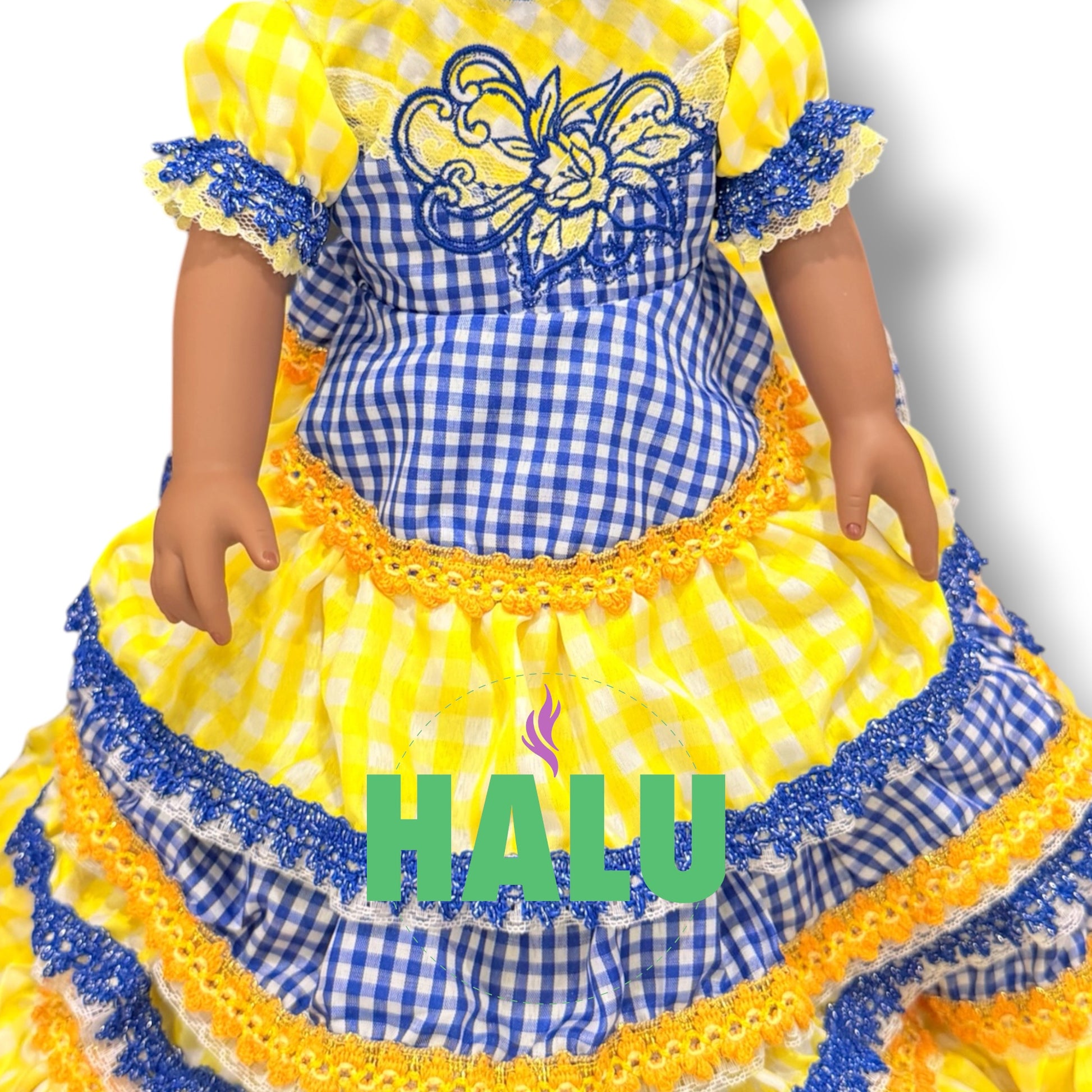 18" Muñeca Religiosa Oshun y Yemaya Dos Aguas/ Oshun Yemaya Two Waters Muñeca Religiosa Santeria