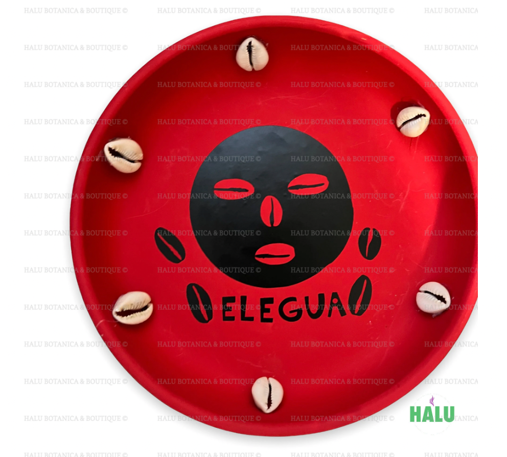 Elegua Plate/ Plato de Barro Elegua Decorado/ Eshu Santeria