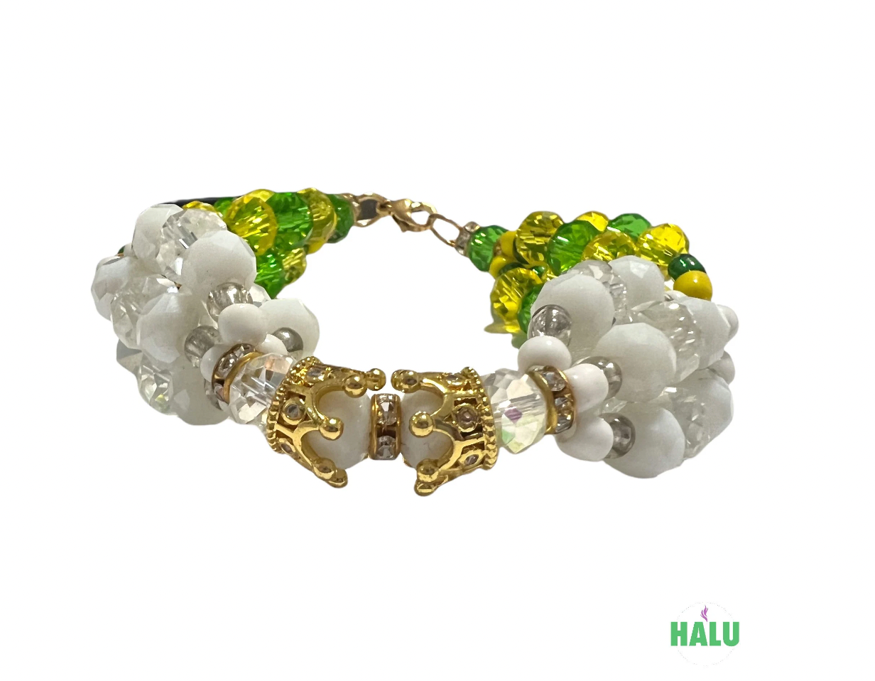 Ilde de Babalo con Obatala/ Orula Bracelet / Manilla de Orula/ Santeria Osha