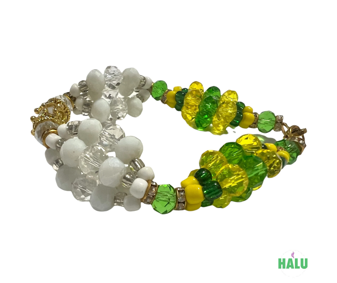 Ilde de Babalo con Obatala/ Orula Bracelet / Manilla de Orula/ Santeria Osha