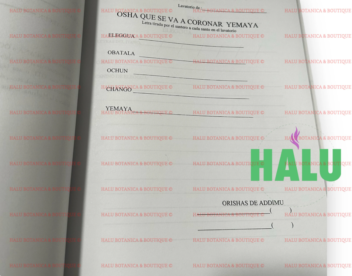 Libreta de Santo Elegua Moderna/ Libreta ITA Santeria Iyawo