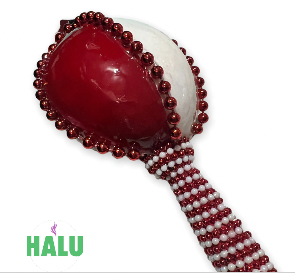 Maraca para Shango Brillante Rojo/ Chango Maraca/ Santeria IFA