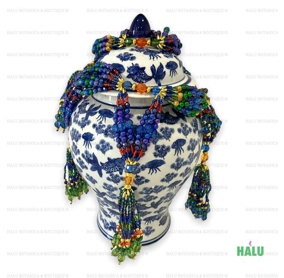 Olokun Mazo Grande/ Large Tureen Bead Mazo Olokun/ Mazo para Sopera