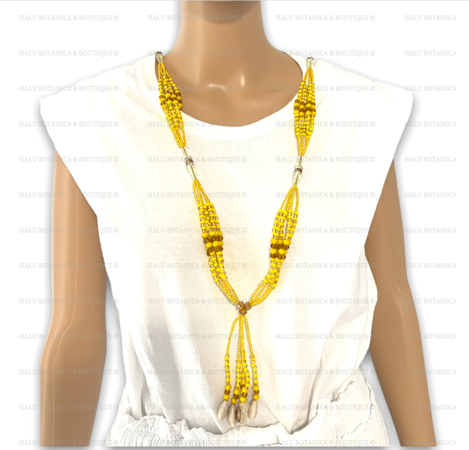 Collar de Mazo Oshun con Ilde / Oshun Mazo Collar con Ilde/ Collar de Santo