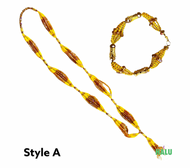 25” Collar de Mazo Oshun con Ilde / Oshun Mazo Collar con Ilde 25” / Collar de Santo