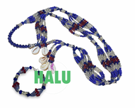 25” Collar de Mazo Yemaya Okute con Ilde / Santeria Collar de Santo