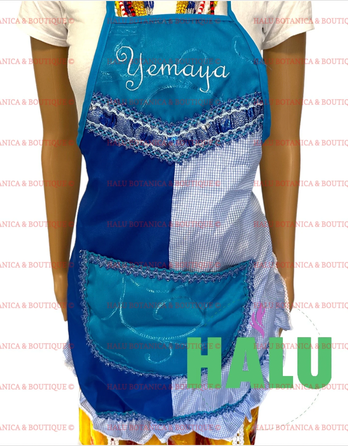 Set Delantal y Turbante Yemaya/Set Apron and Hat Yemaya/Santeria