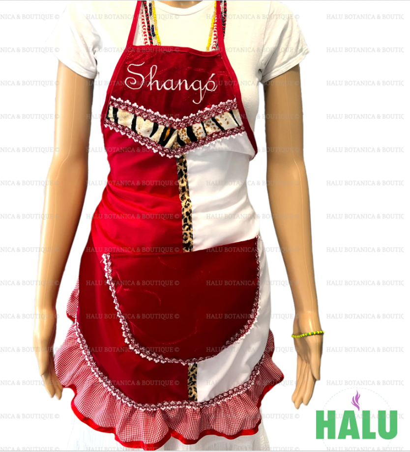 Set Delantal y Quilla Shango/Set Apron and Bandana for Shango/Santeria