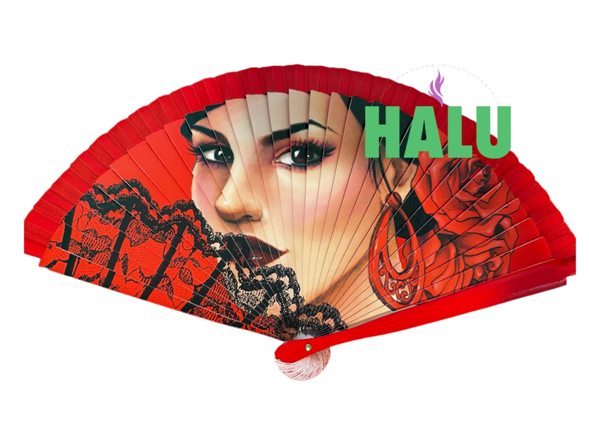 Abanico Gitana/ Flamenco Hand Painted Fan/ Santeria Espiritismo