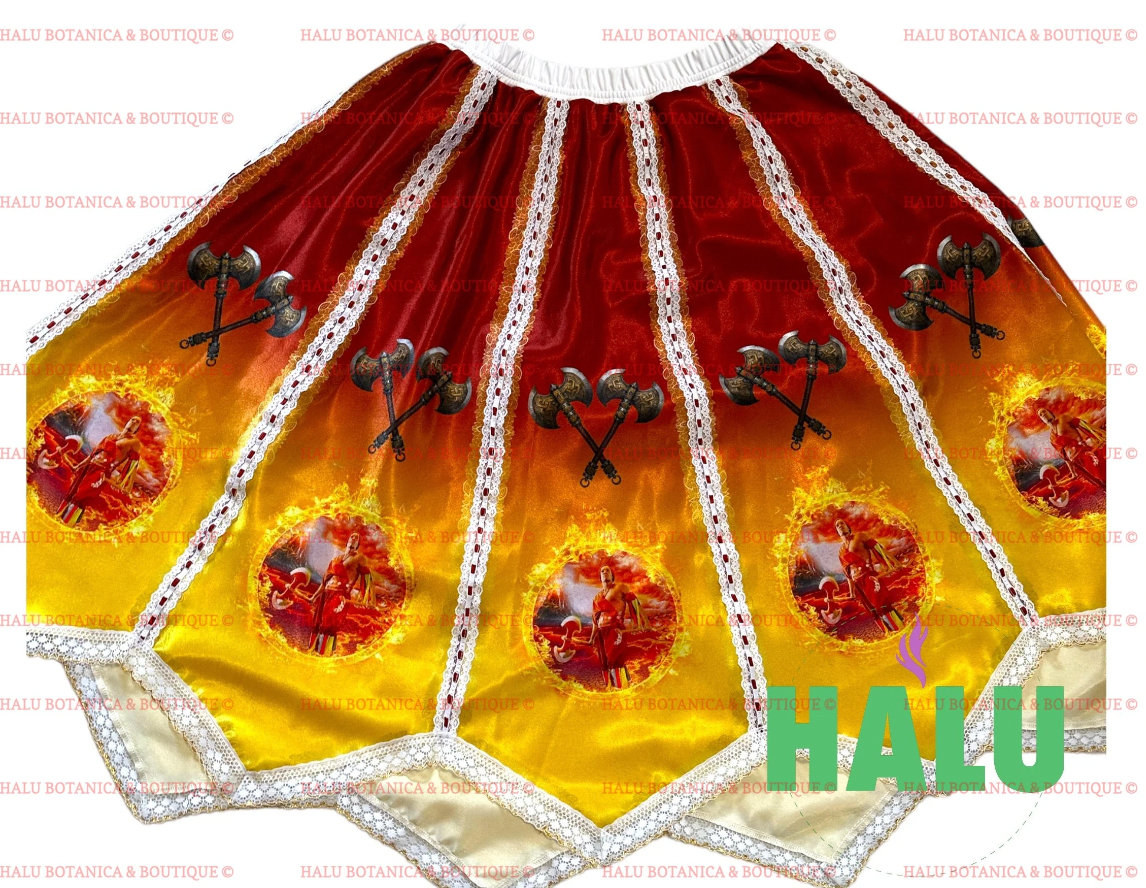 Saya estampada Agayu/ Stamped Agayu Skirt/ Beautiful Skirt for Santeria/ IFA