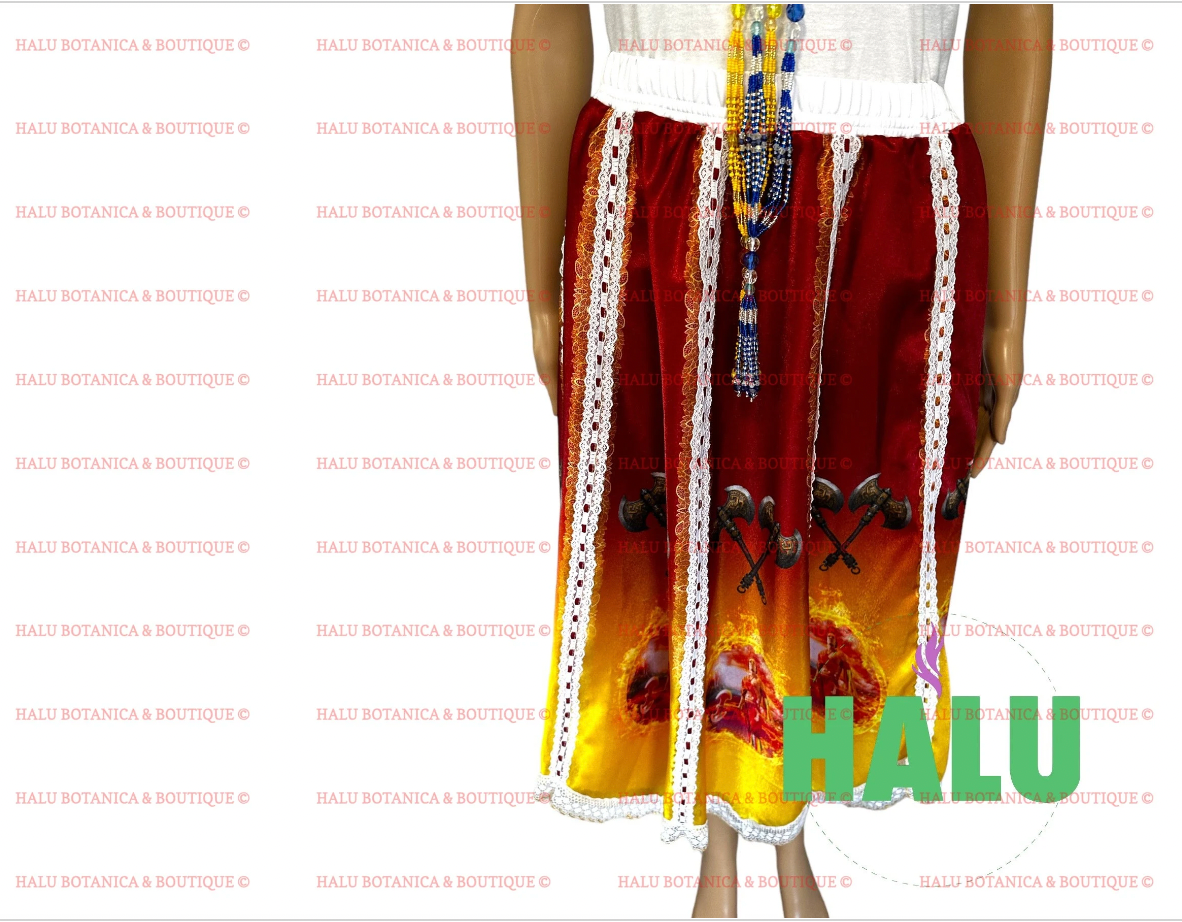 Saya estampada Agayu/ Stamped Agayu Skirt/ Beautiful Skirt for Santeria/ IFA