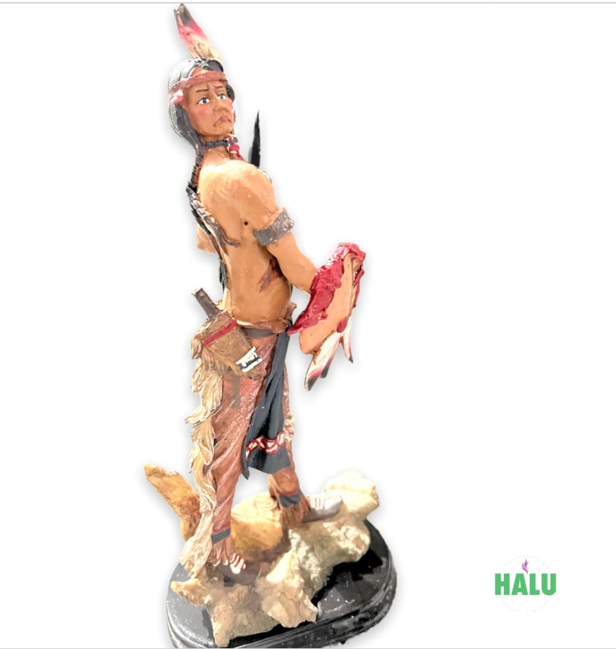 11” Indian Statue/ Indio con Lanza y Escudo Estatua