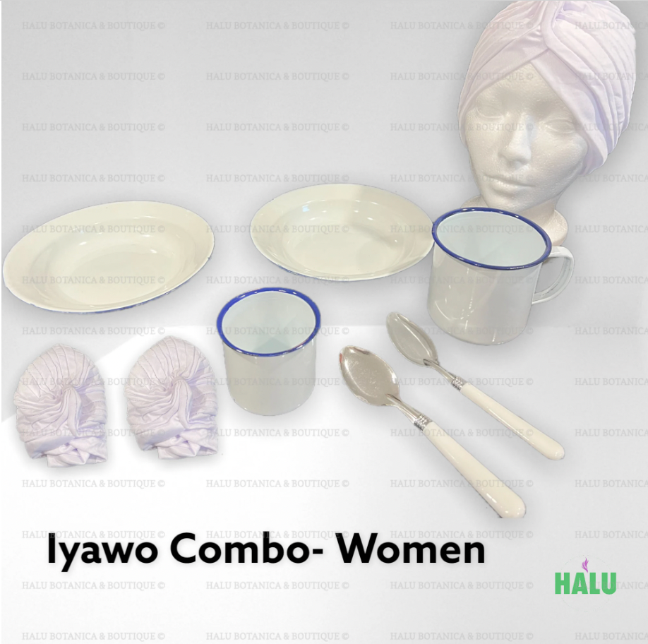 Iyawo Combo Set/ Compo para Iyawo incluye Gorro para Rogacion/ Santeria