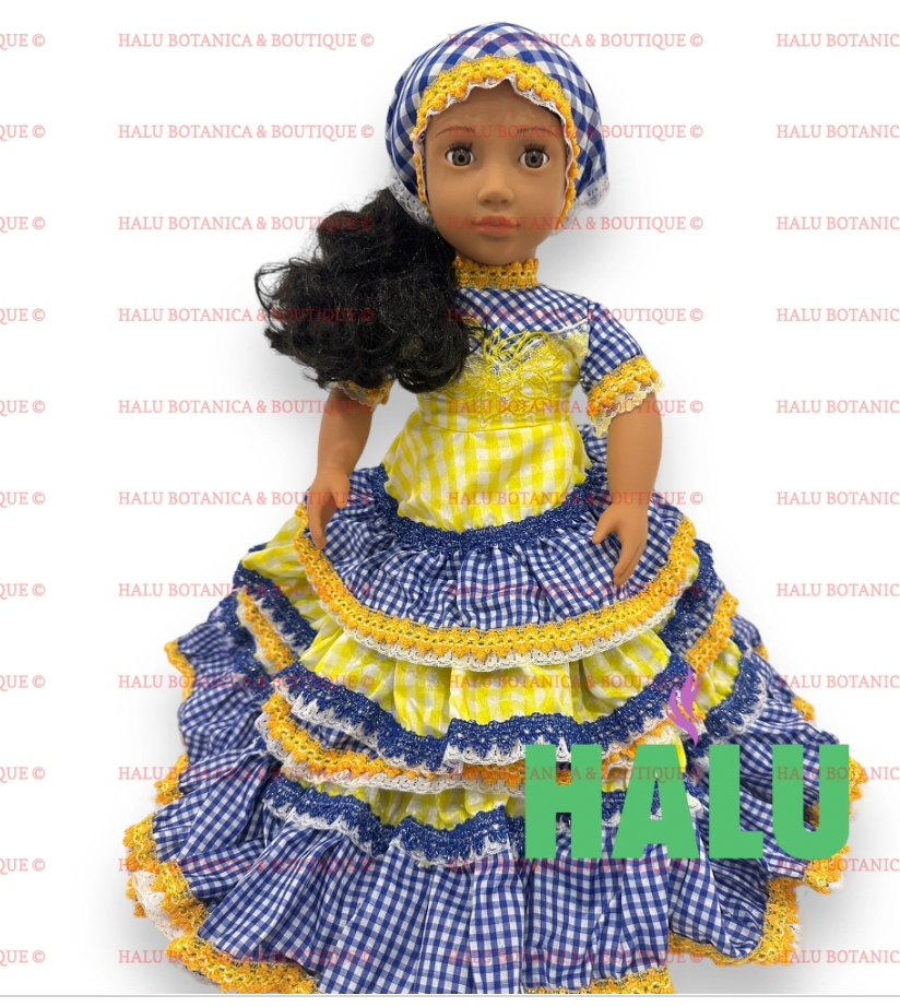 18" Muñeca Religiosa Oshun Yemaya Dos Aguas/ Oshun Yemaya Two Waters Muñeca Religiosa/ Santeria