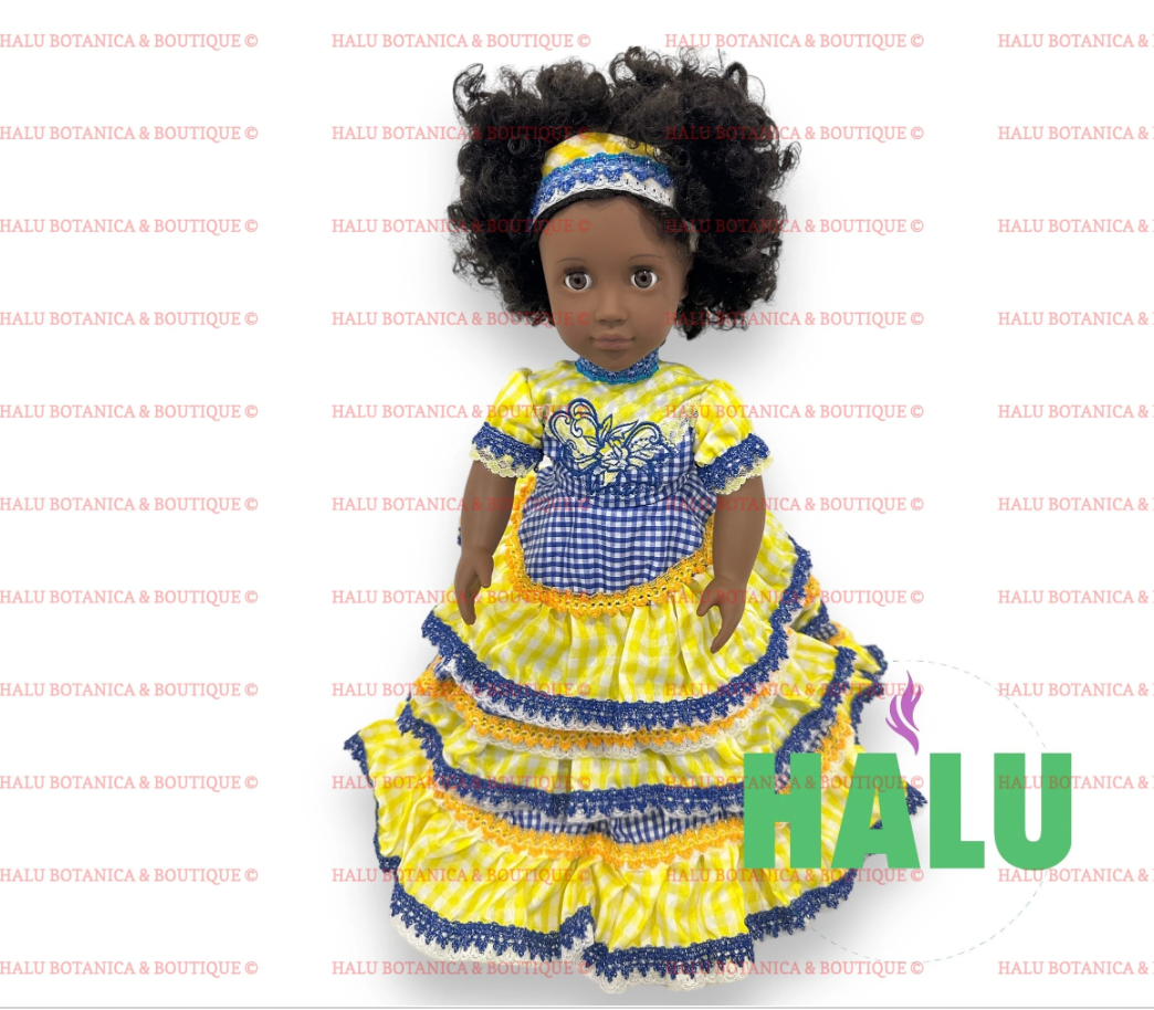 18" Muñeca Religiosa Oshun Yemaya Dos Aguas/ Oshun Yemaya Two Waters Muñeca Religiosa Santeria