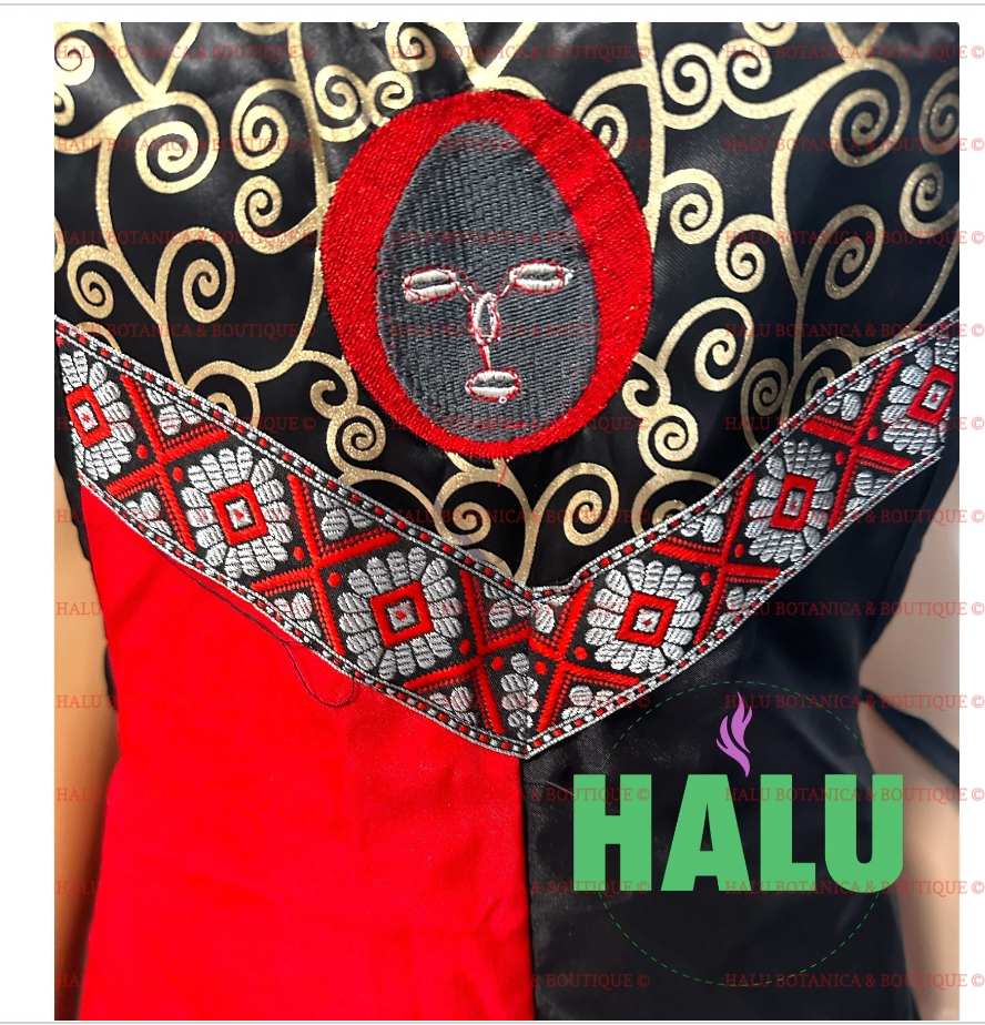 Set Delantal y Quilla Elegua/Set Apron and Bandana for Elegua/Santeria IFA