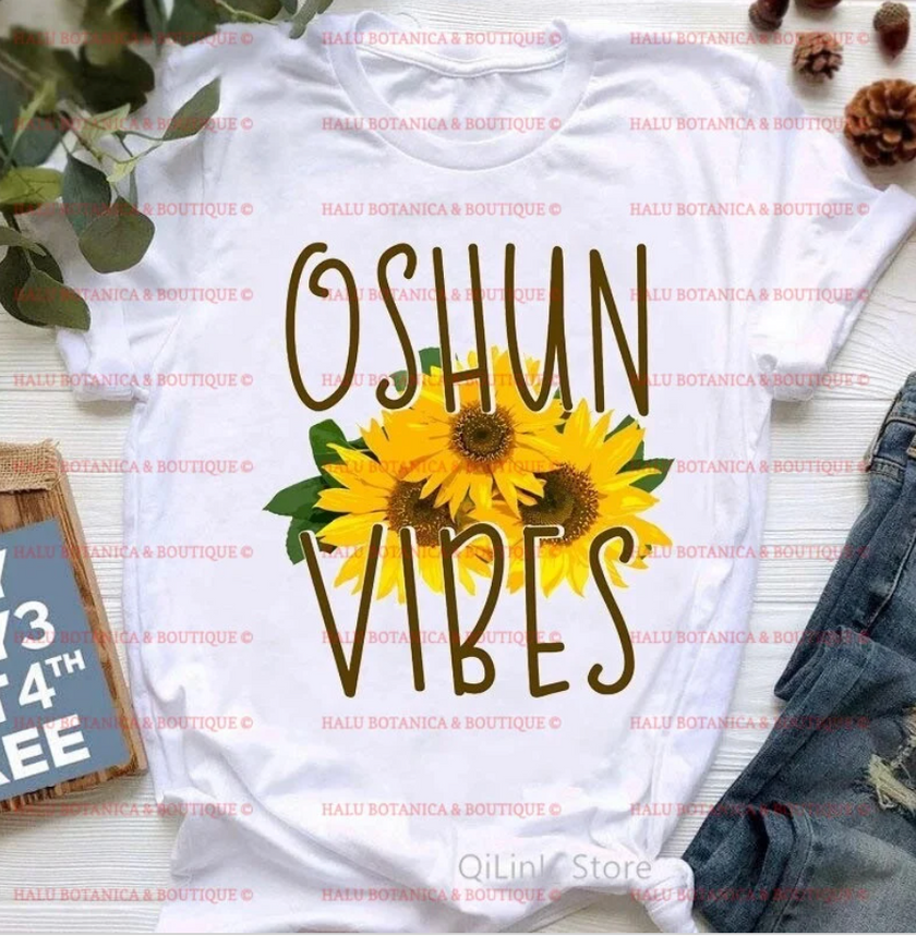 Oshun Shirt/ Camiseta de Oshun/ Regalos Yoruba Religion Orishas Ifa Oxum/ Gift Premium T-Shirt