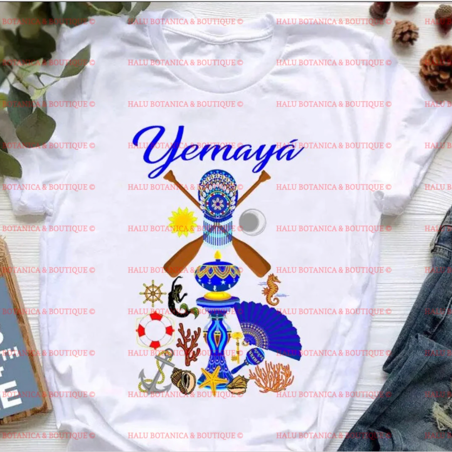 Yemaya Shirt/ Camiseta de Yemaya/ Regalos Yoruba Religion Orishas Ifa / Gift Premium T-Shirt