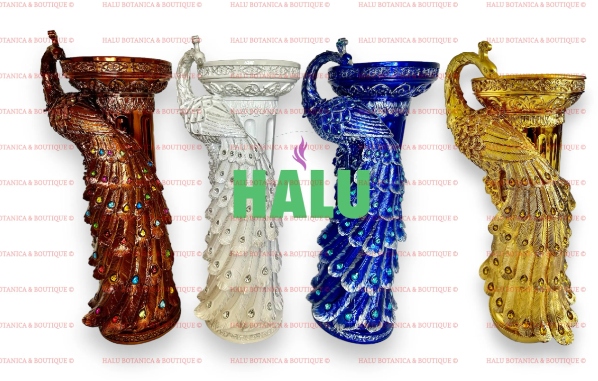 Pavo Real Pedestales para Santo/ Pedestal para Orishas Soperas/ Santeria IFA