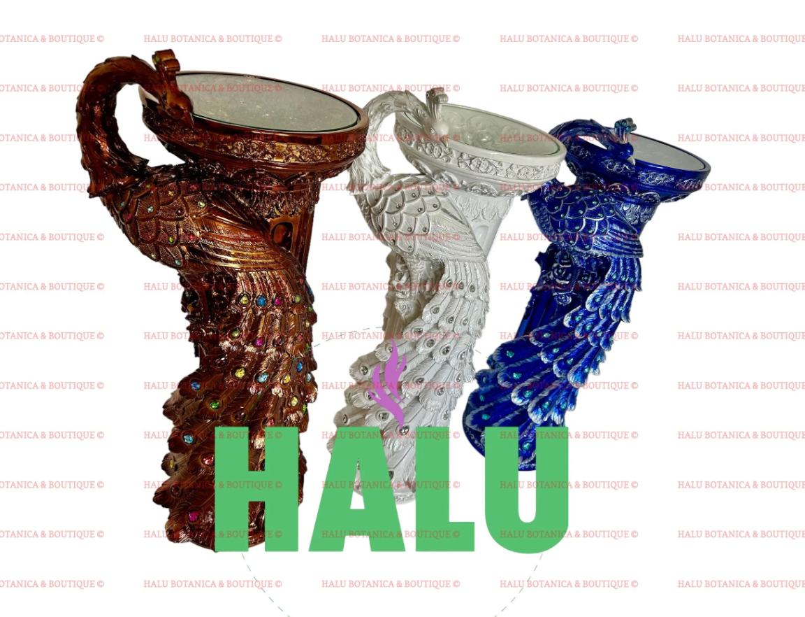 Pavo Real Pedestales para Santo/ Pedestal para Orishas Soperas/ Santeria IFA