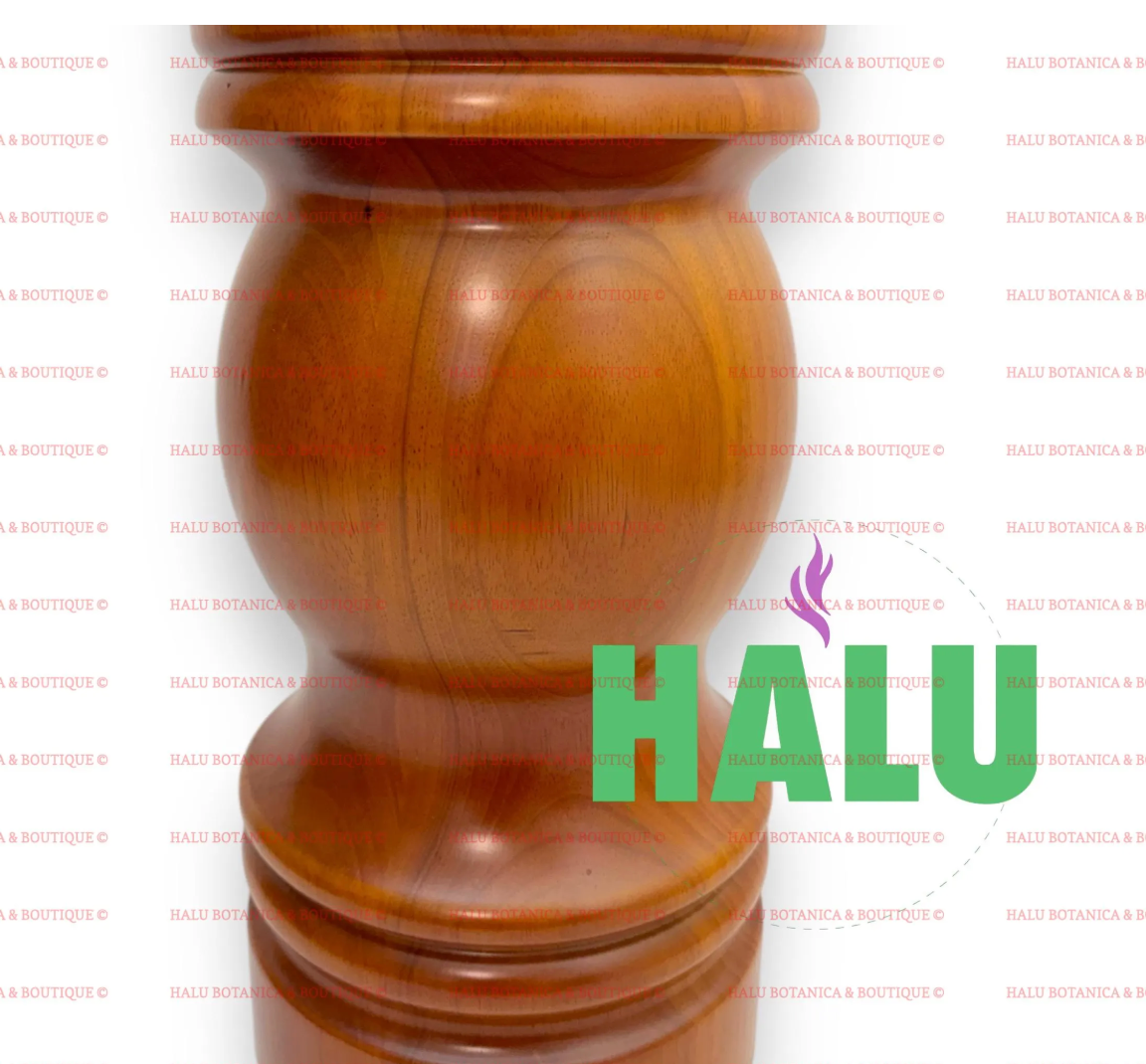 Pilon de Madera Tallado Oak Liso/ IFA Santeria