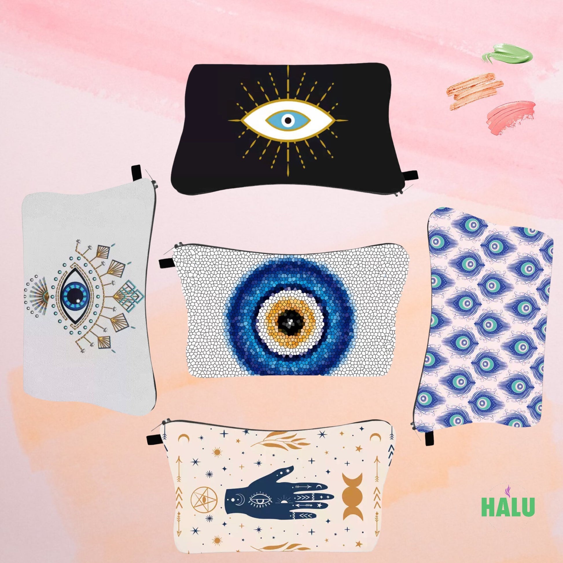 Evil Eye Cosmetic Bag/ Bolsa de Maquillaje