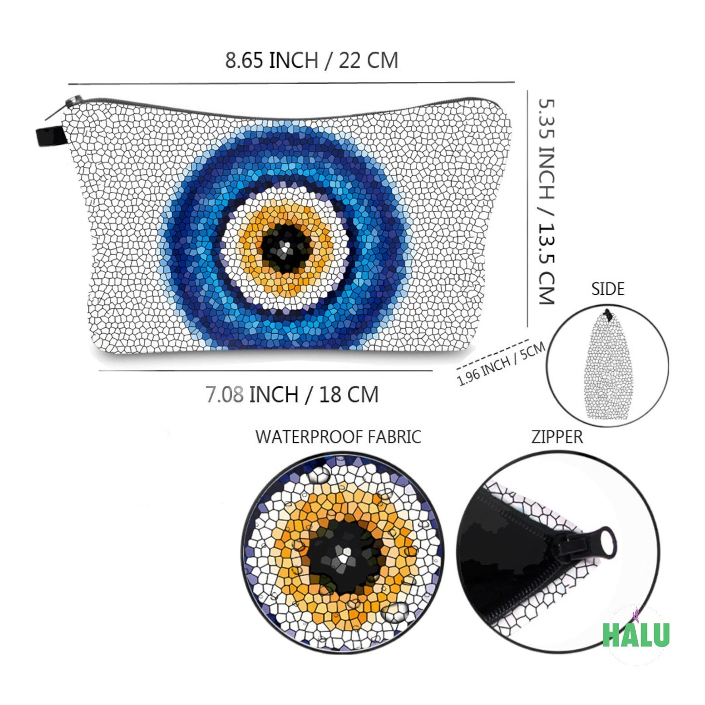 Evil Eye Cosmetic Bag/ Bolsa de Maquillaje