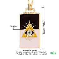 Tarot Card Necklace For Women/  Evil Eye Copper Choker
