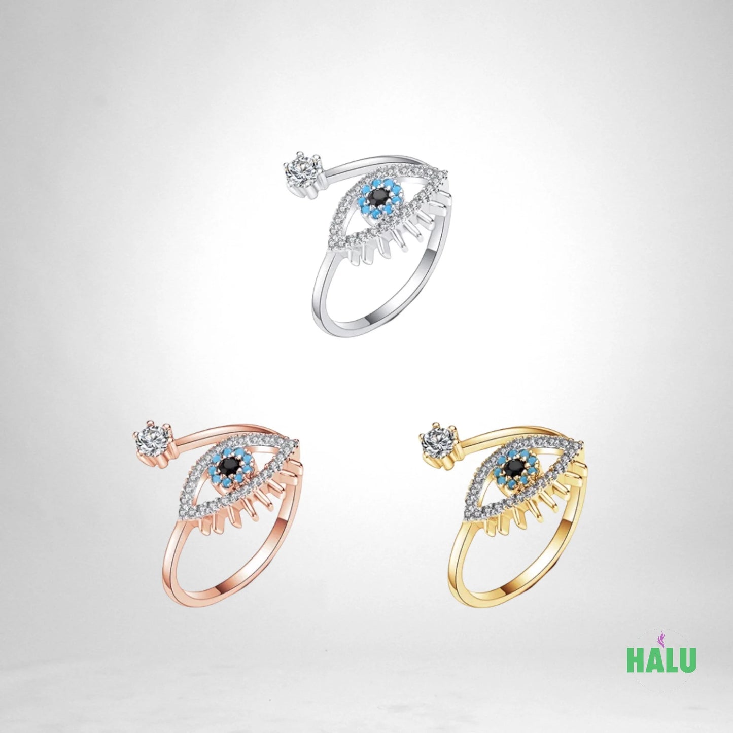 Stainless Steel Evil Eye Rings