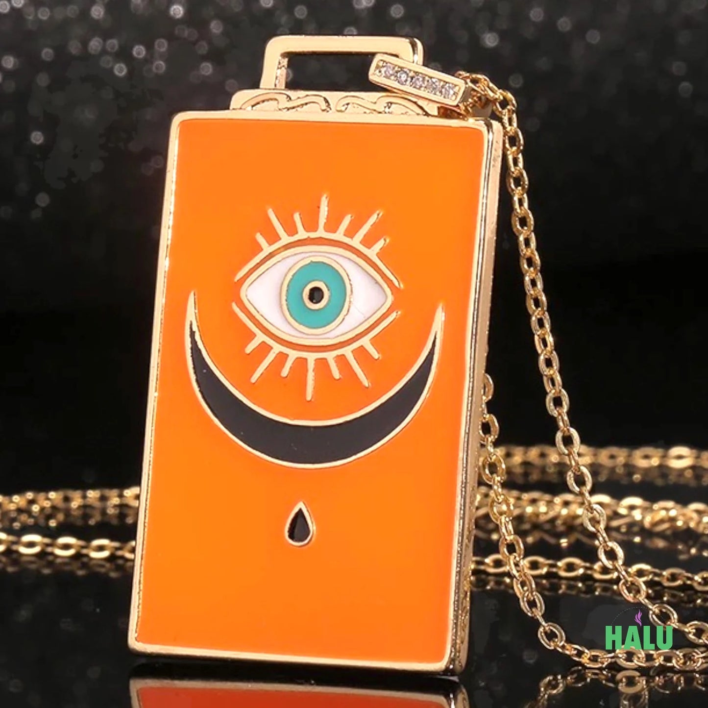 Tarot Card Necklace For Women/  Evil Eye Copper Choker