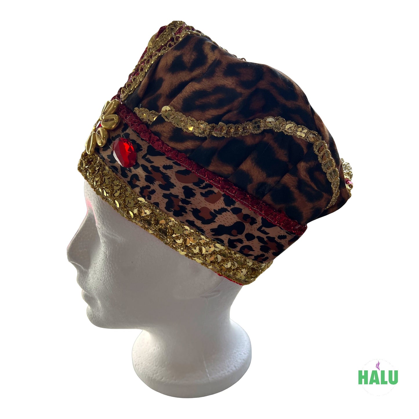 Shango Hat/ Gorro Orisha Shango/ Animal Print Hat/ Santeria Osha