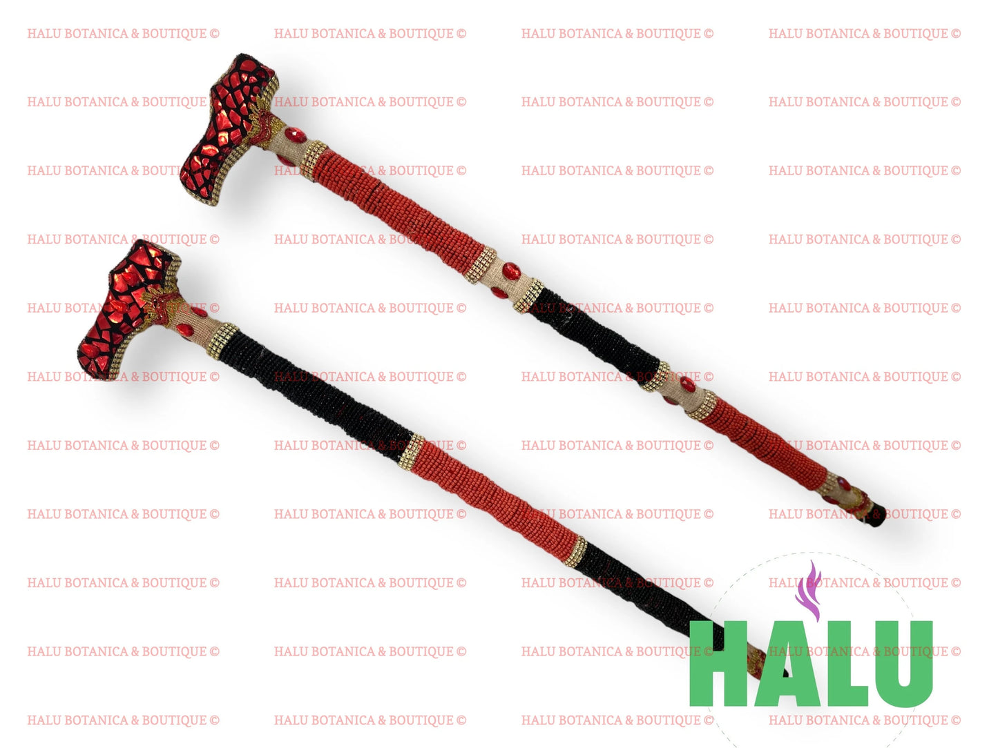 36” Baston de Elegua/ Baston Eleggua/ Eshu Elegua Walking Stick