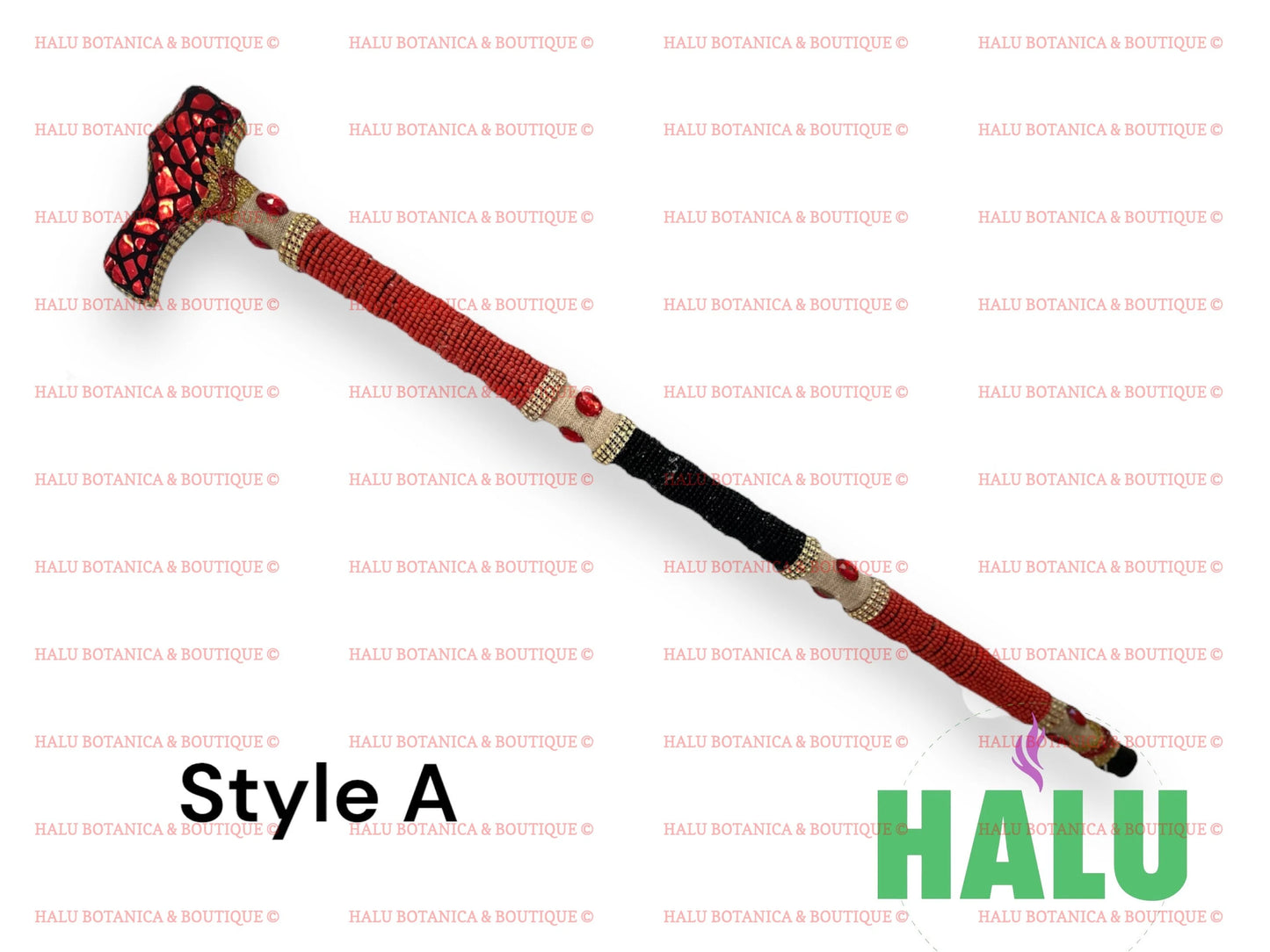 36” Baston de Elegua/ Baston Eleggua/ Eshu Elegua Walking Stick