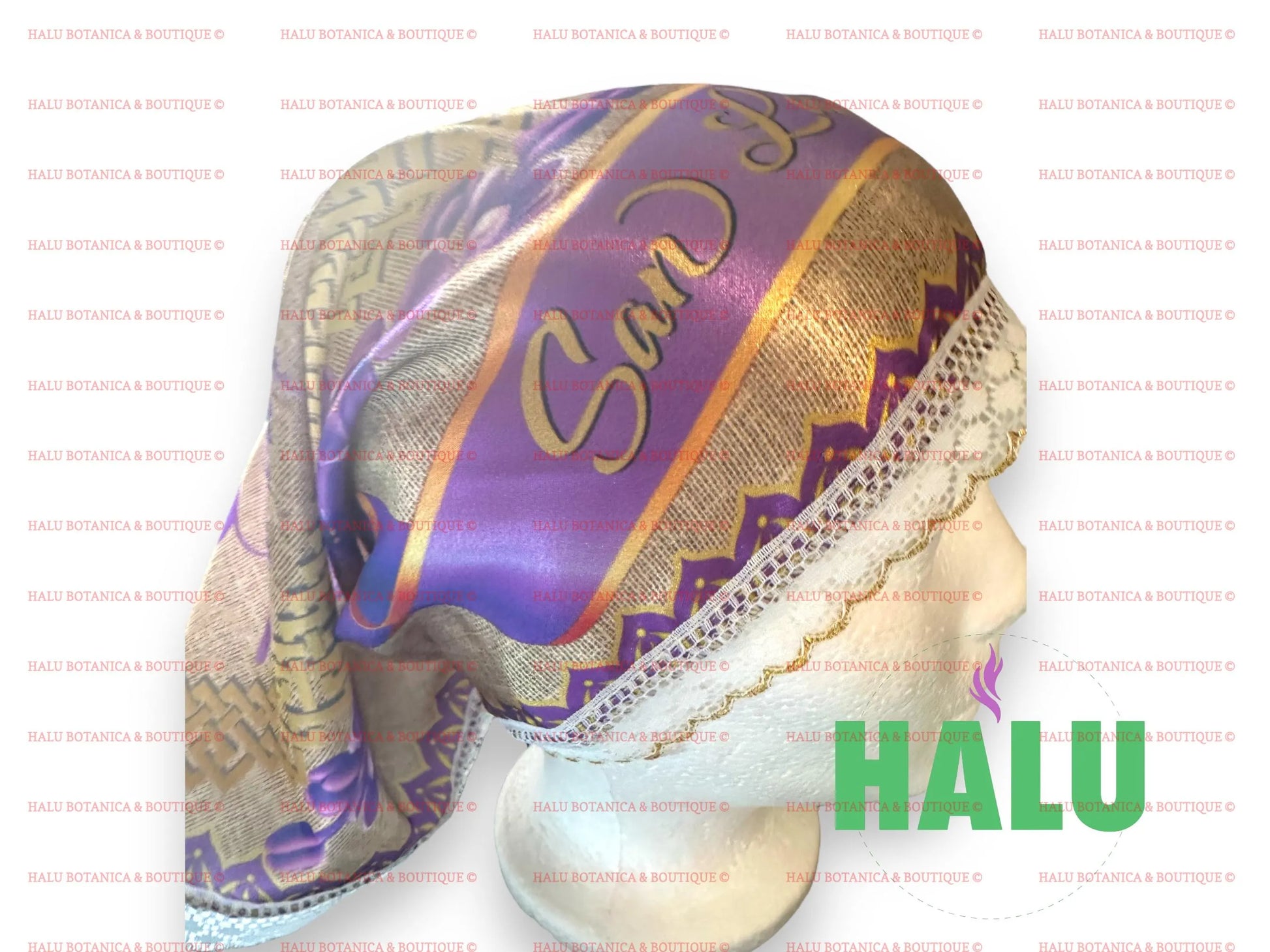 Quilla De San Lazaro en Satin/ Saint Lazarus Satin Bandana/ Santeria