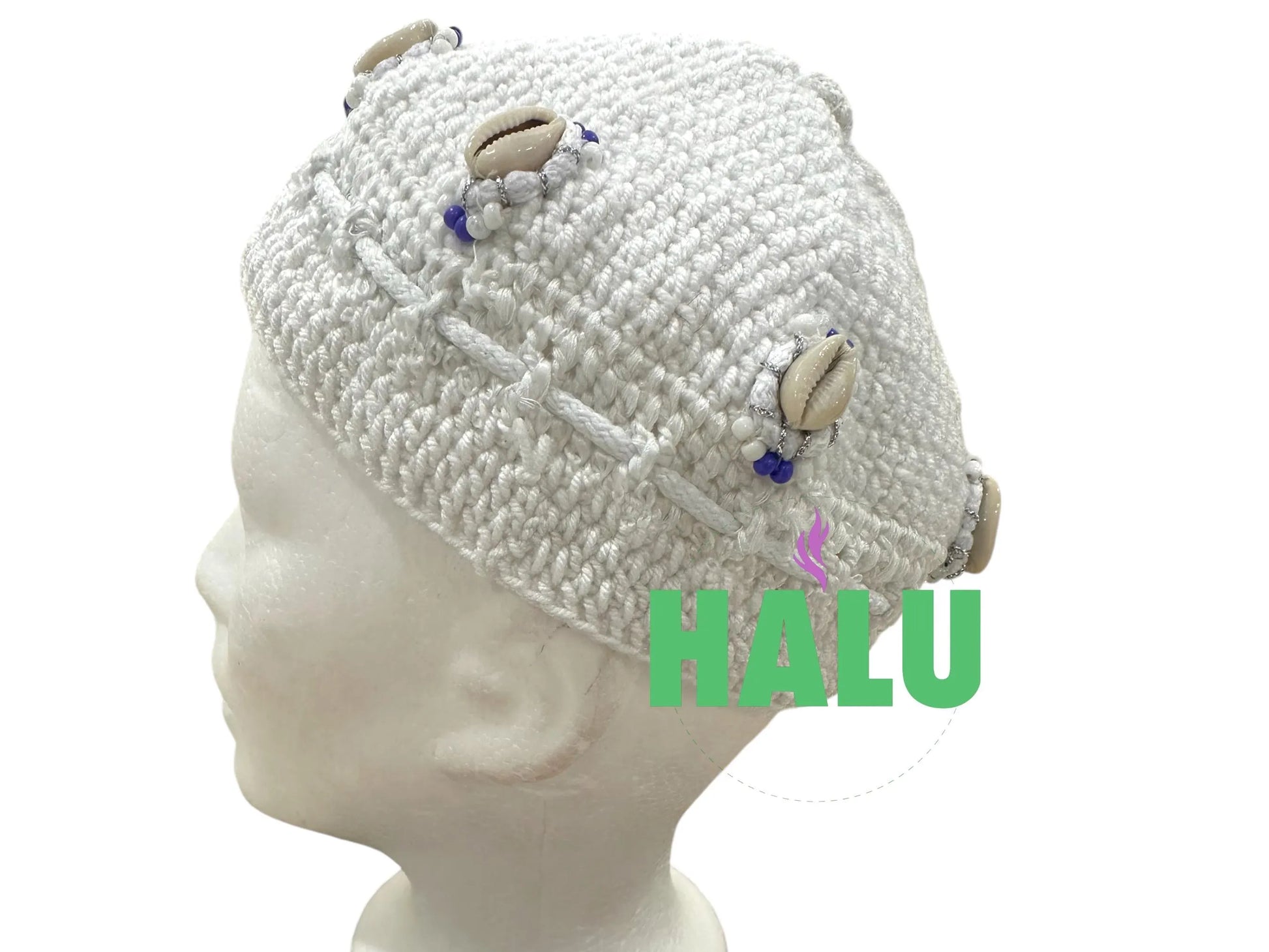 Sombrero de punto Obatala Obamoro / Gorro Obatala Tejido / Santeria Osha