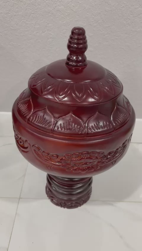 Batea Tallada Para Shango Flor/ Orula/ Santeria