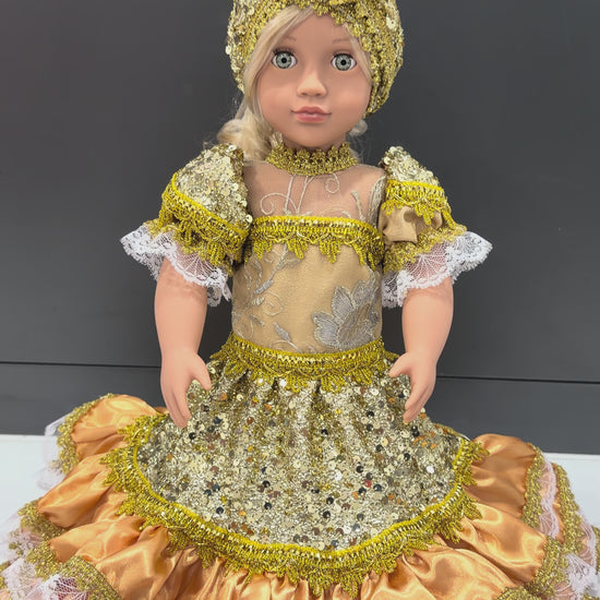 18” Muñeca Religiosa para Ochun/ Religious Doll for Ochun/Santeria