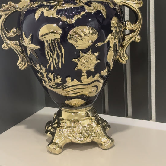 Potiche Sopera de Yemaya con Dorado Diseño/ Yemaya with Gold Tureen